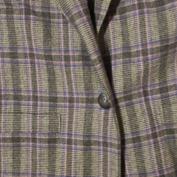 Vintage Pendleton Petite Purple Pink Gray Wool Size 10 Blazer - Picture 3 of 8